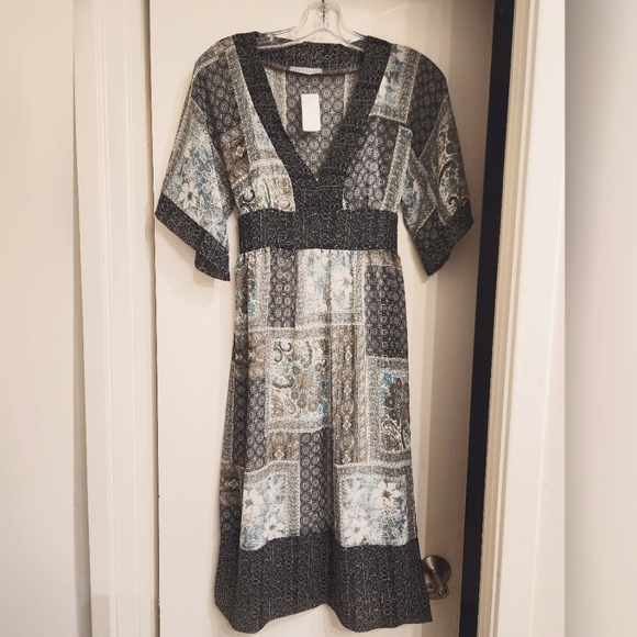 Monteau Kimono ๐ Style Boho Dress with slip. Size S small - Picture 1 of 2